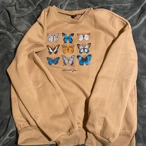 Cute butterfly crewneck